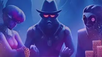 Image of three mysterious, shadowy characters with red glowing eyes, symbolizing the feedback bonus at Money-X Online Casino Casino.