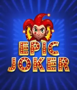 Enter the vibrant world of Epic Joker slot by Relax Gaming, featuring a cheerful joker with a vivid hairstyle amid a sparkling blue background. This image captures the fun and excitement of classic slots, perfect for fans of classic casino aesthetics, providing a captivating gaming experience.