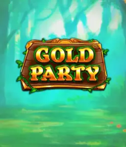 Discover the fairy-tale forest of the Gold Party game by Pragmatic Play, featuring a beautifully designed wooden sign adorned with golden letters. The background features a misty green forest that adds a sense of mystery to the game's theme. Great for those who enjoy enchanted forest settings, providing a delightful adventure. 